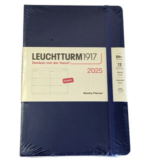Leuchtturm1917 B6+ Weekly Planner Notebook 2025 New Ink Royal Blue English